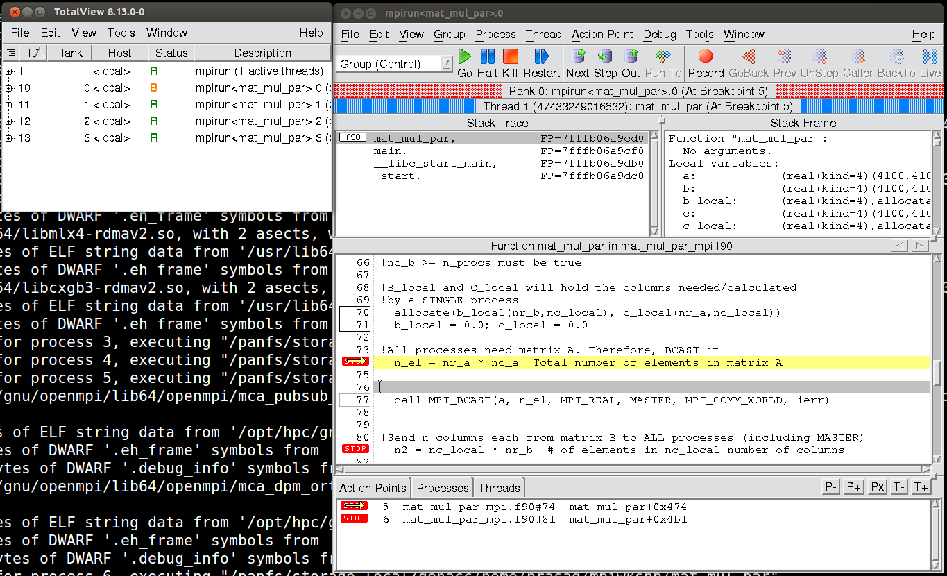 Debugging in C With TotalView